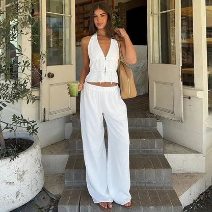 Lerma Halter Cotton Two-Piece Set