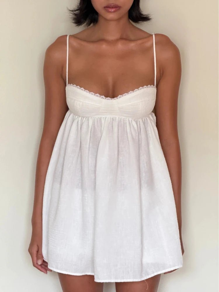 Nadia Lace Trim Babydoll Short Set