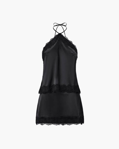 Sienna Satin Halter Neck Two-Piece Set