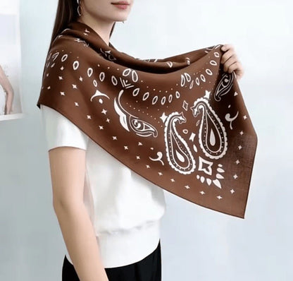 SOKYND Adaure Paisley Knitted Bandana Scarf AccessoriesSOKYND-744855-BRO-ONESIZ-48247BrownOne Size
