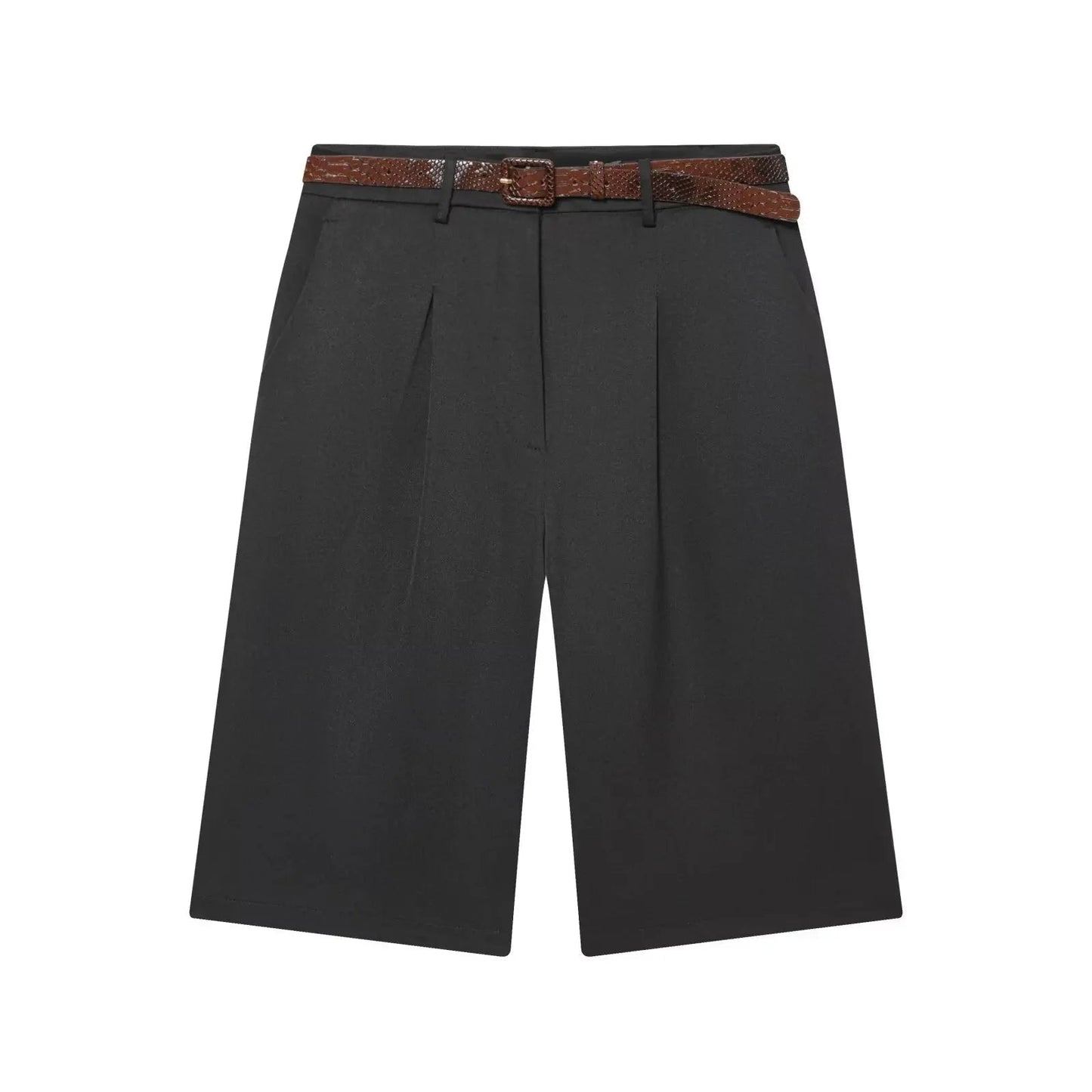 SOKYND Anaïs High Waist Belted Bermuda Shorts BottomsSOKYND-906263-BLA-XS-07447BlackXS