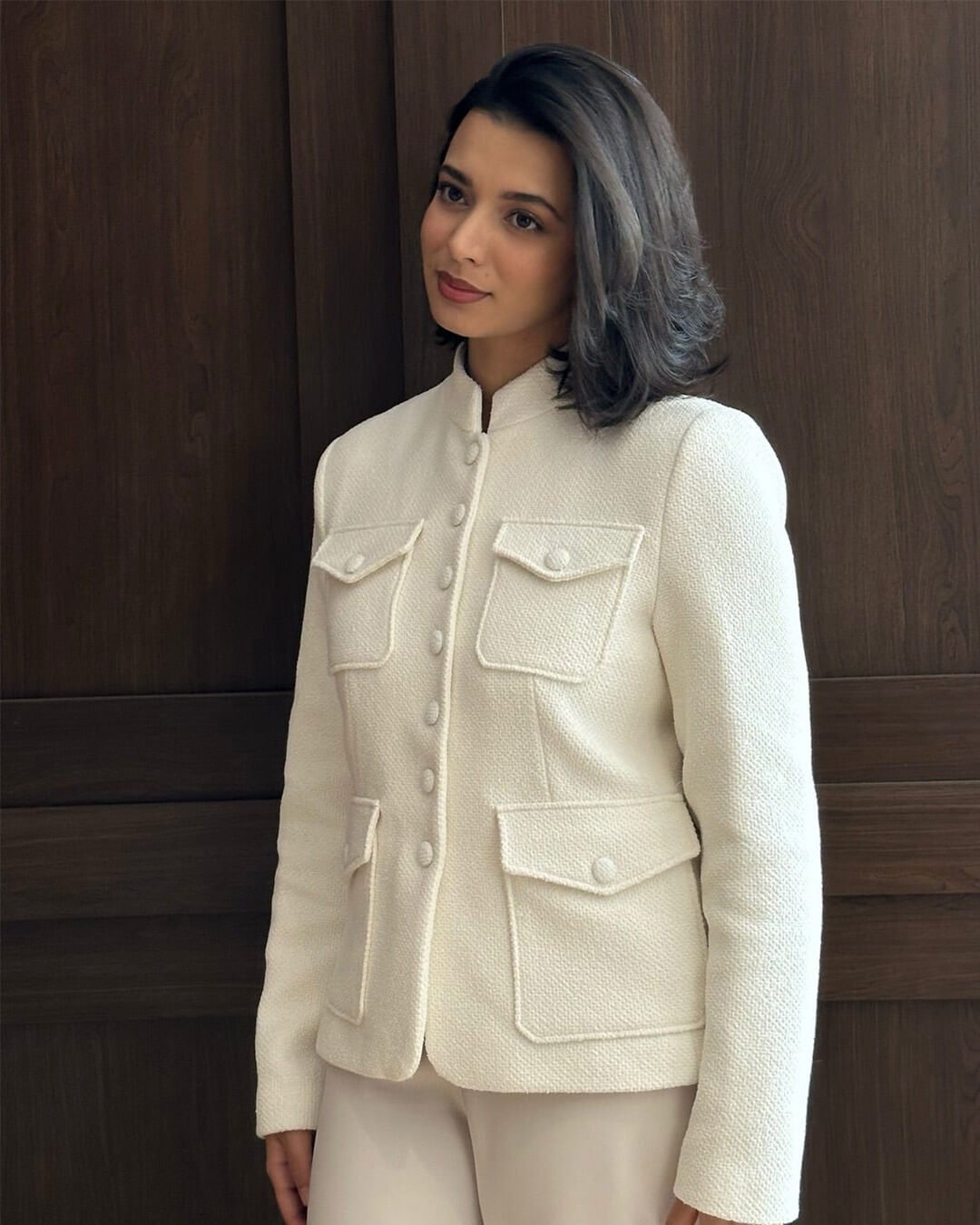 SOKYND Angela Stand Collar Flap Pockets Blazer BlazerSOKYND-480023-L-OS-93847L