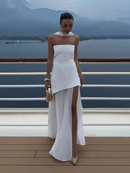 SOKYND Anika Strapless Bodice Maxi Dress DressWhiteS