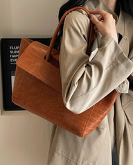 Anna Embossed Leather Tote