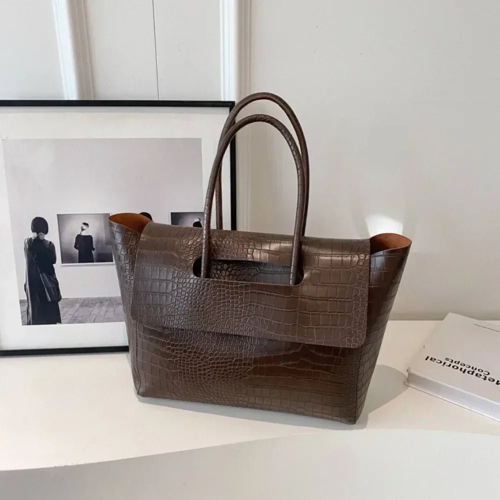 SOKYND Anna Embossed Leather Tote BagSOKYND-379223-BRO-OS-30007Brown