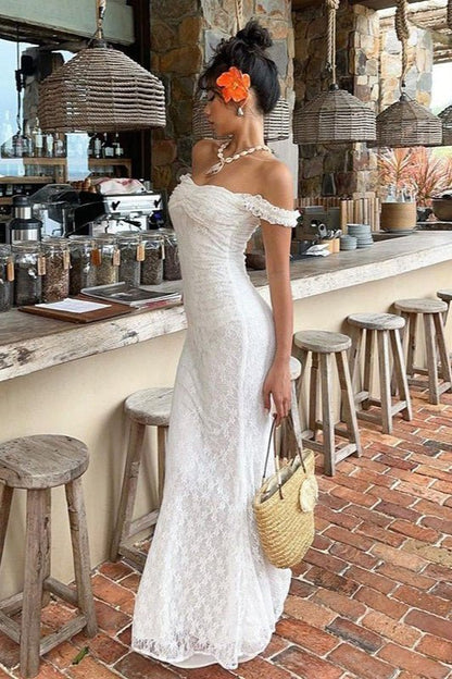 SOKYND Arabella Lace Spaghetti Strap Maxi Dress DressSOKYND-020567-WHI-S-63063WhiteS