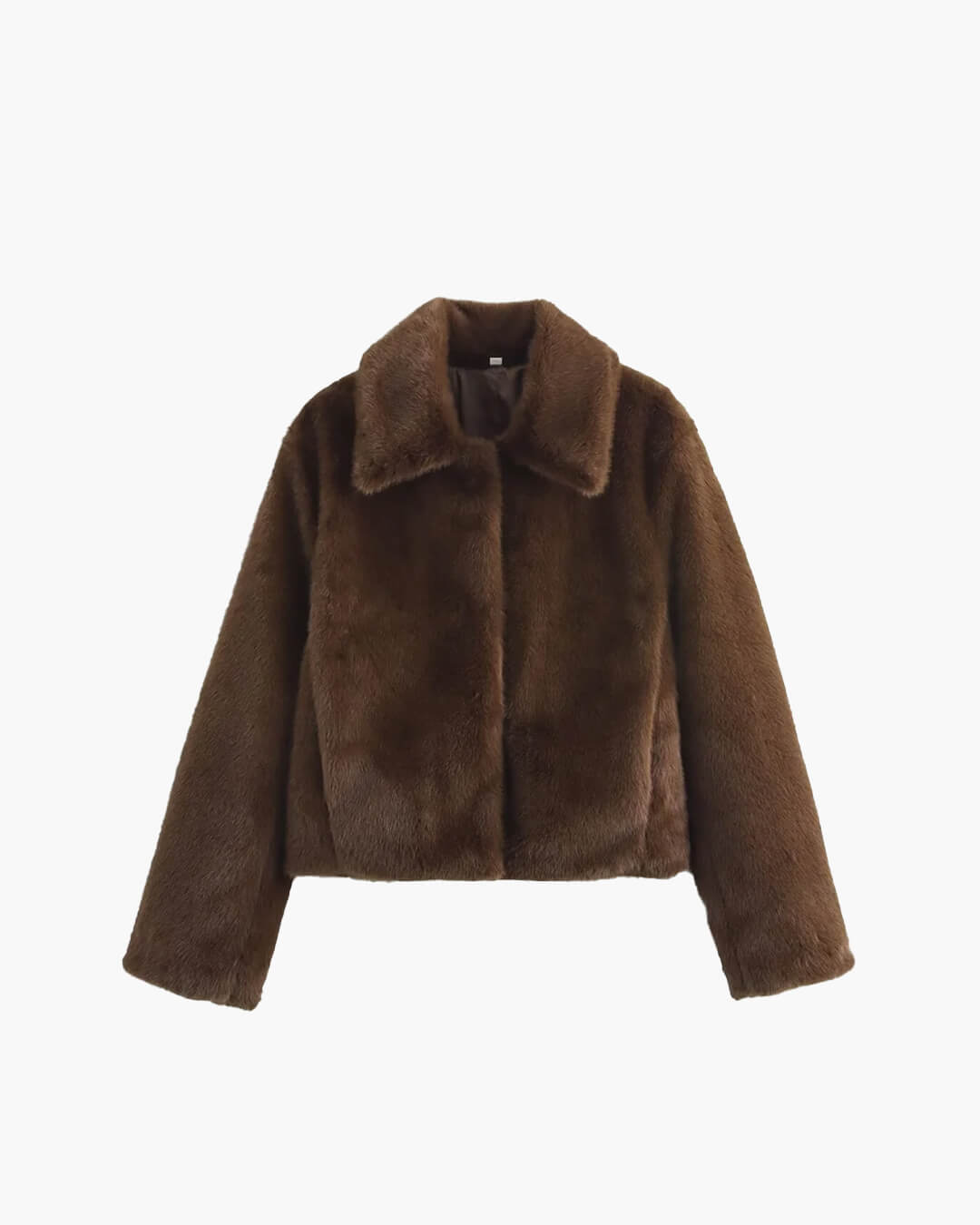 SOKYND Brittany Faux Fur Jacket in Brown