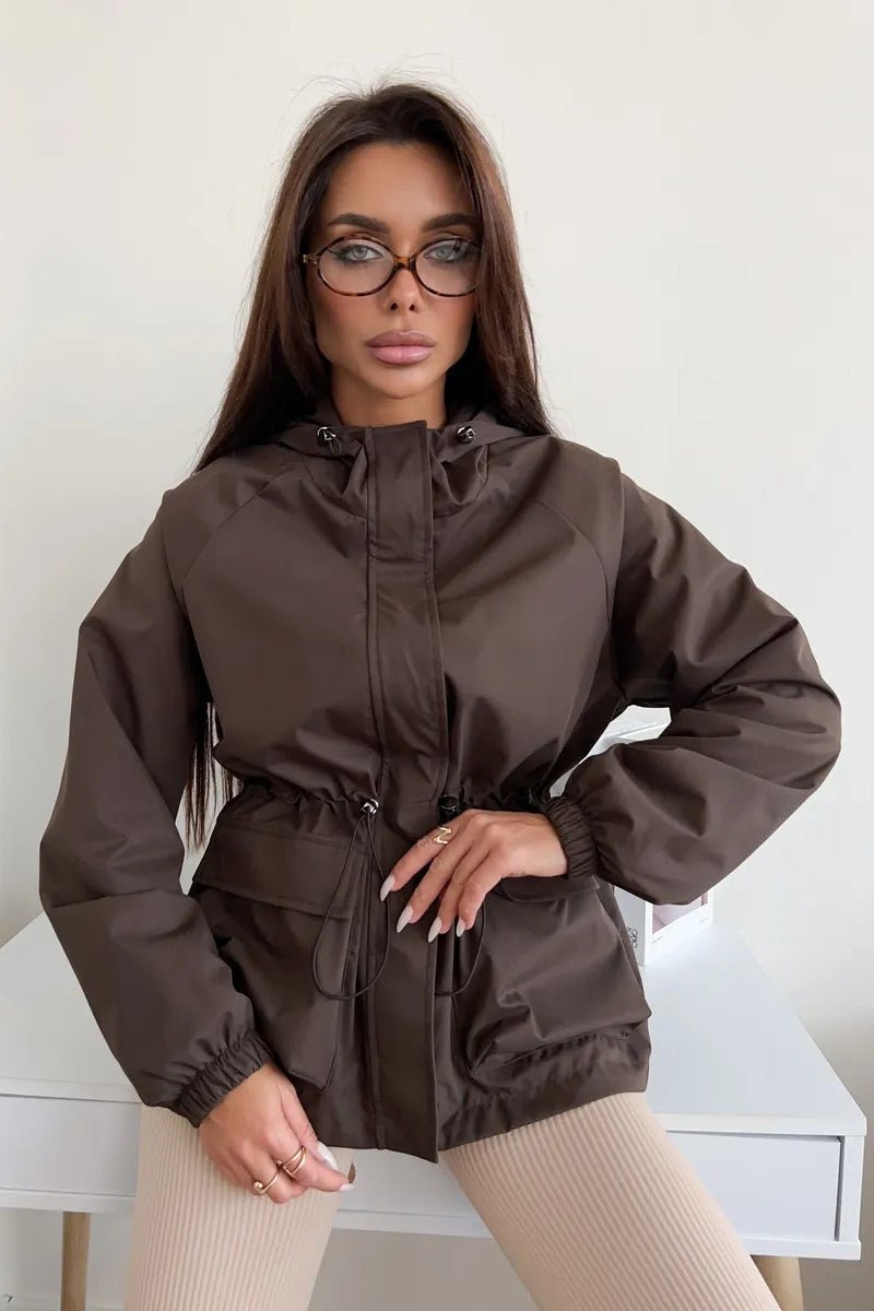 SOKYND Camila Waterproof Hooded Jacket Coats & JacketsBrownM