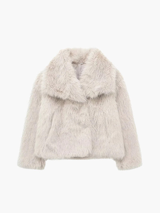 SOKYND Carley Faux Fur Coat Coats & JacketsEw1767356248744329289CreamS
