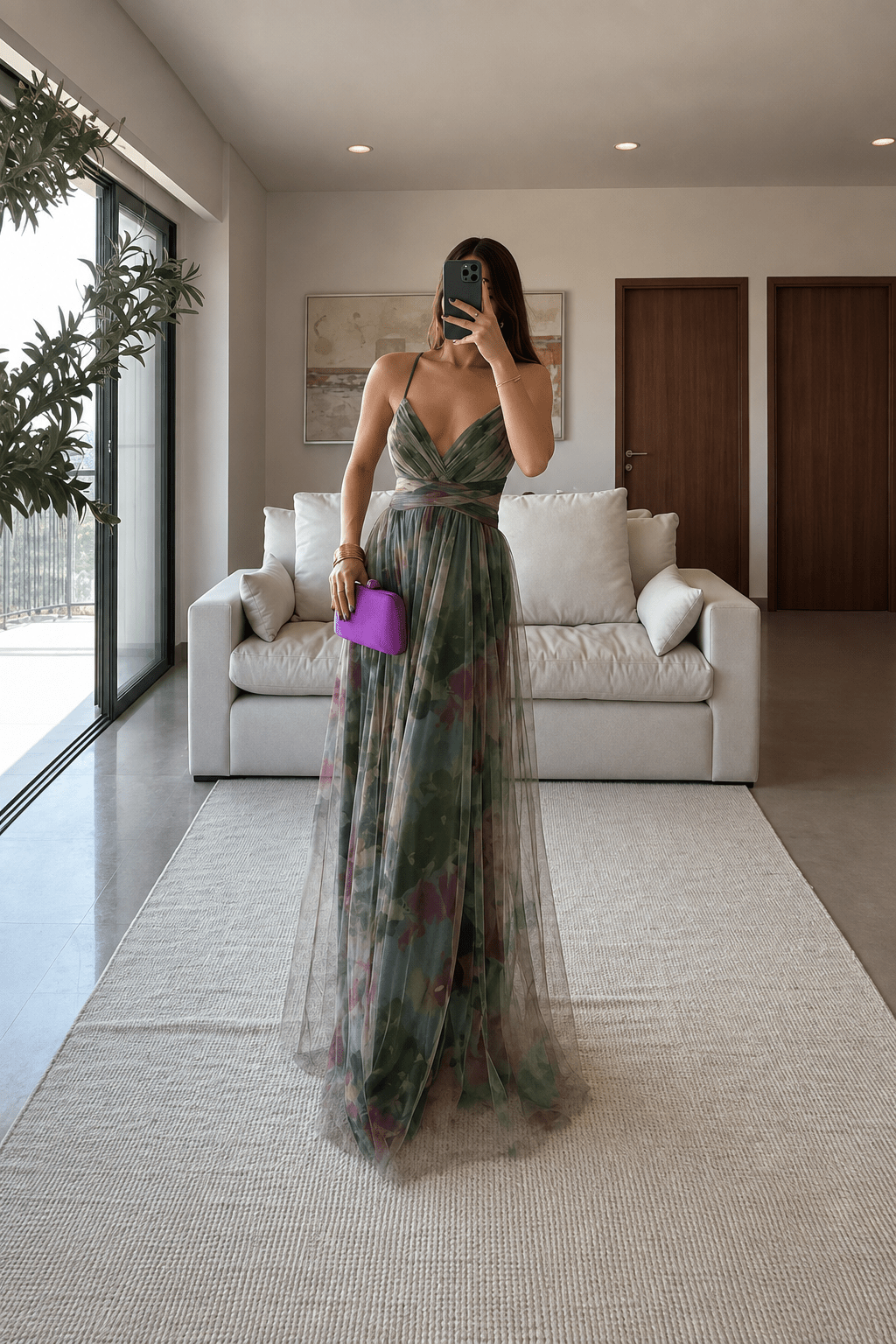 SOKYND Cloe Floral Tulle Maxi Dress DressSOKYND-727703-GRE-S-00215GreenS