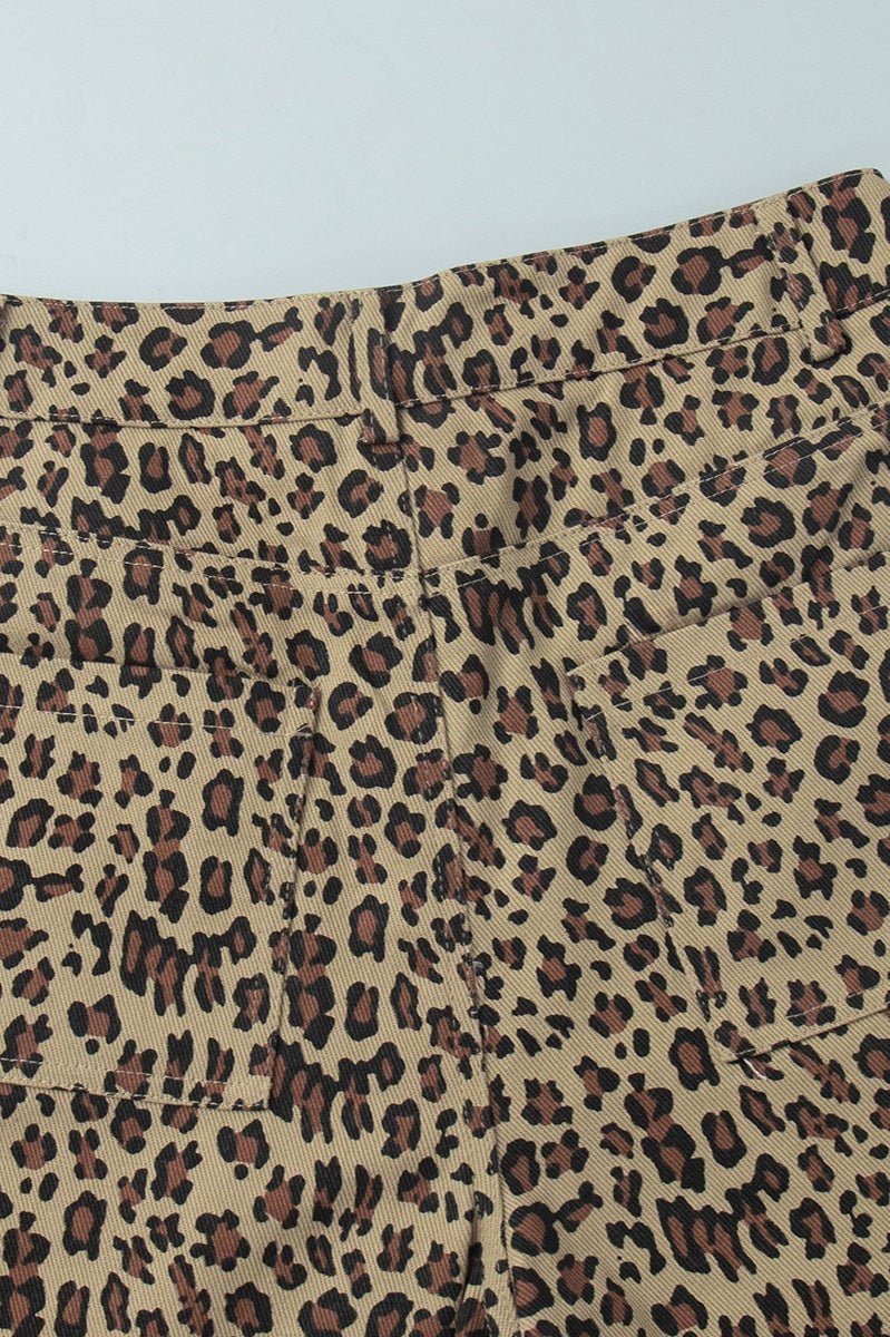 SOKYND Denise Leopard Print Shorts ShortsSOKYND-500311-L-OS-73015L