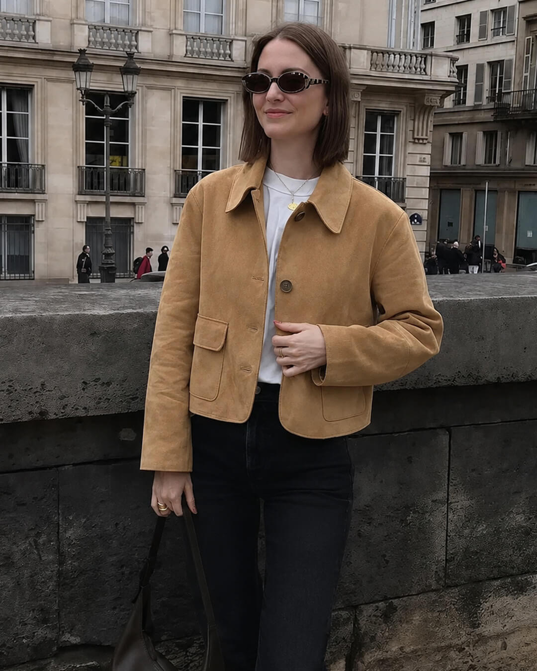 SOKYND Edie Faux Suede Cropped Jacket JacketSOKYND-211159-L-OS-18391L