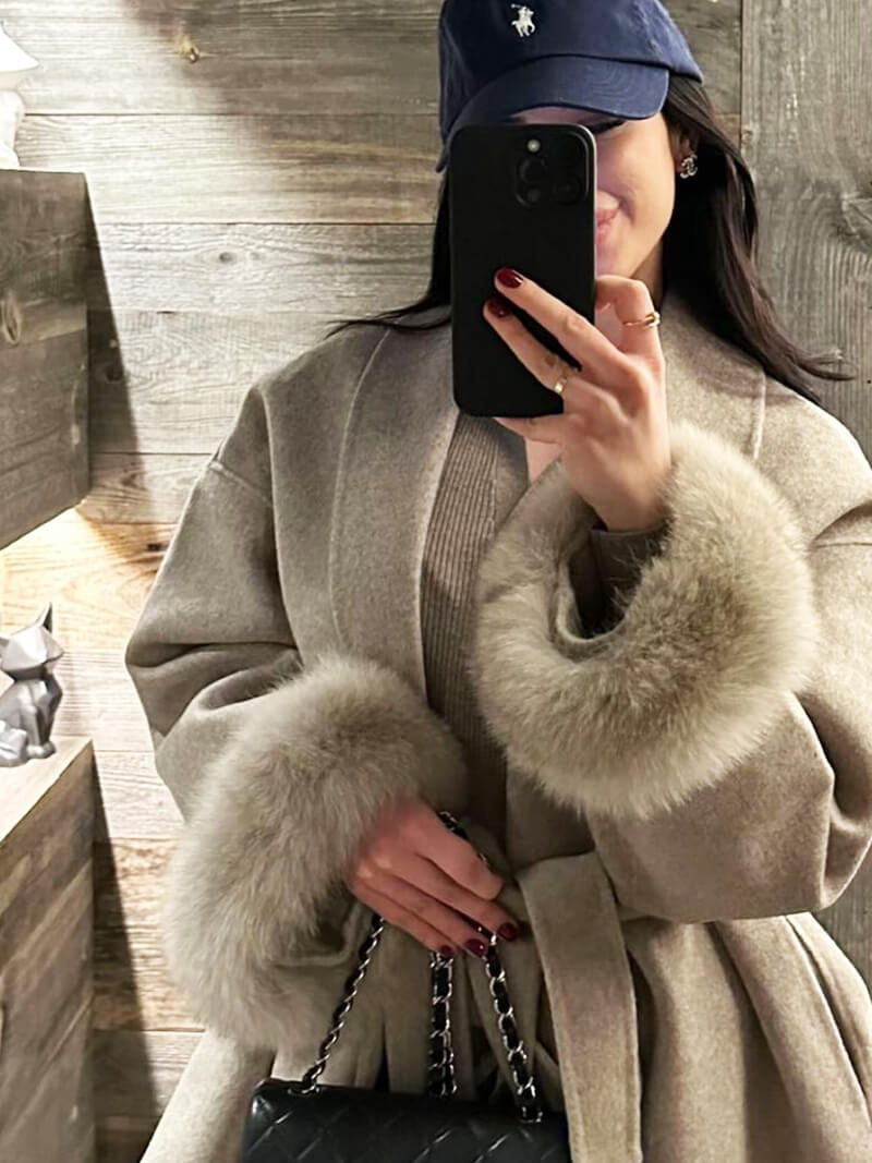 SOKYND Ellianna Faux Fur Coat Coats & JacketsoX1767356248752421867BrownS