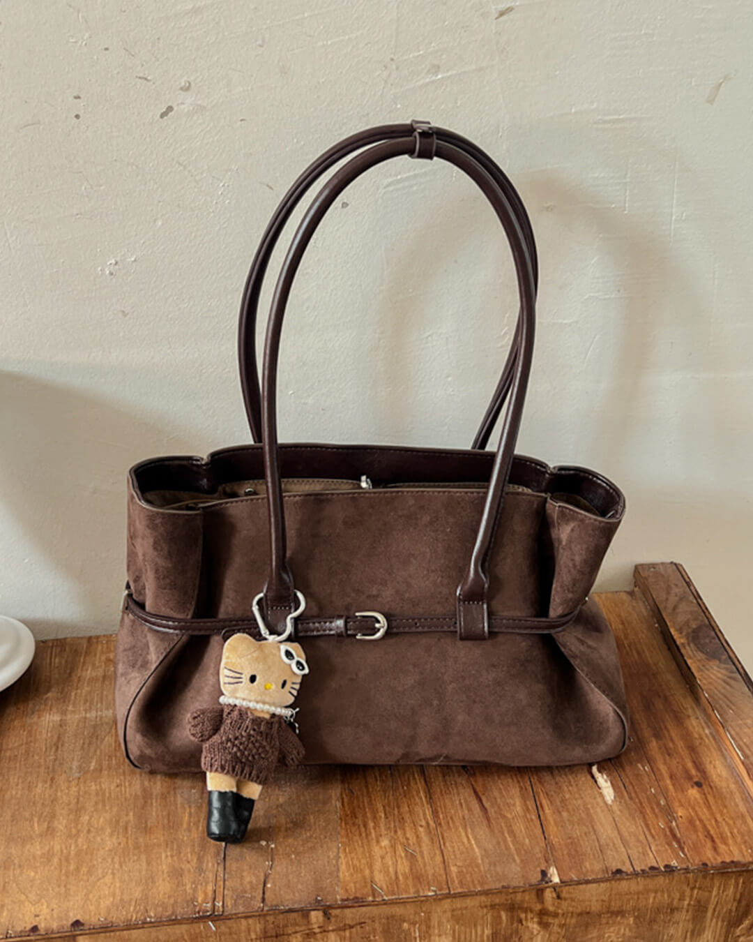 SOKYND Ellie Belted Tote Bag BagSOKYND-748695-BEI-OS-38583Coffee