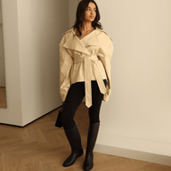 Elona Belted Short Trench Coat
