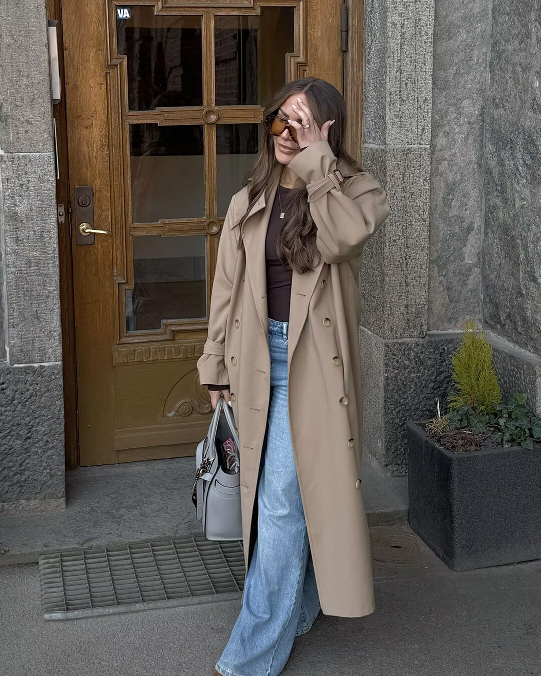 SOKYND Esther Classic Double Breasted Trench Coat CoatSOKYND-187735-BEI-M-65559BeigeM