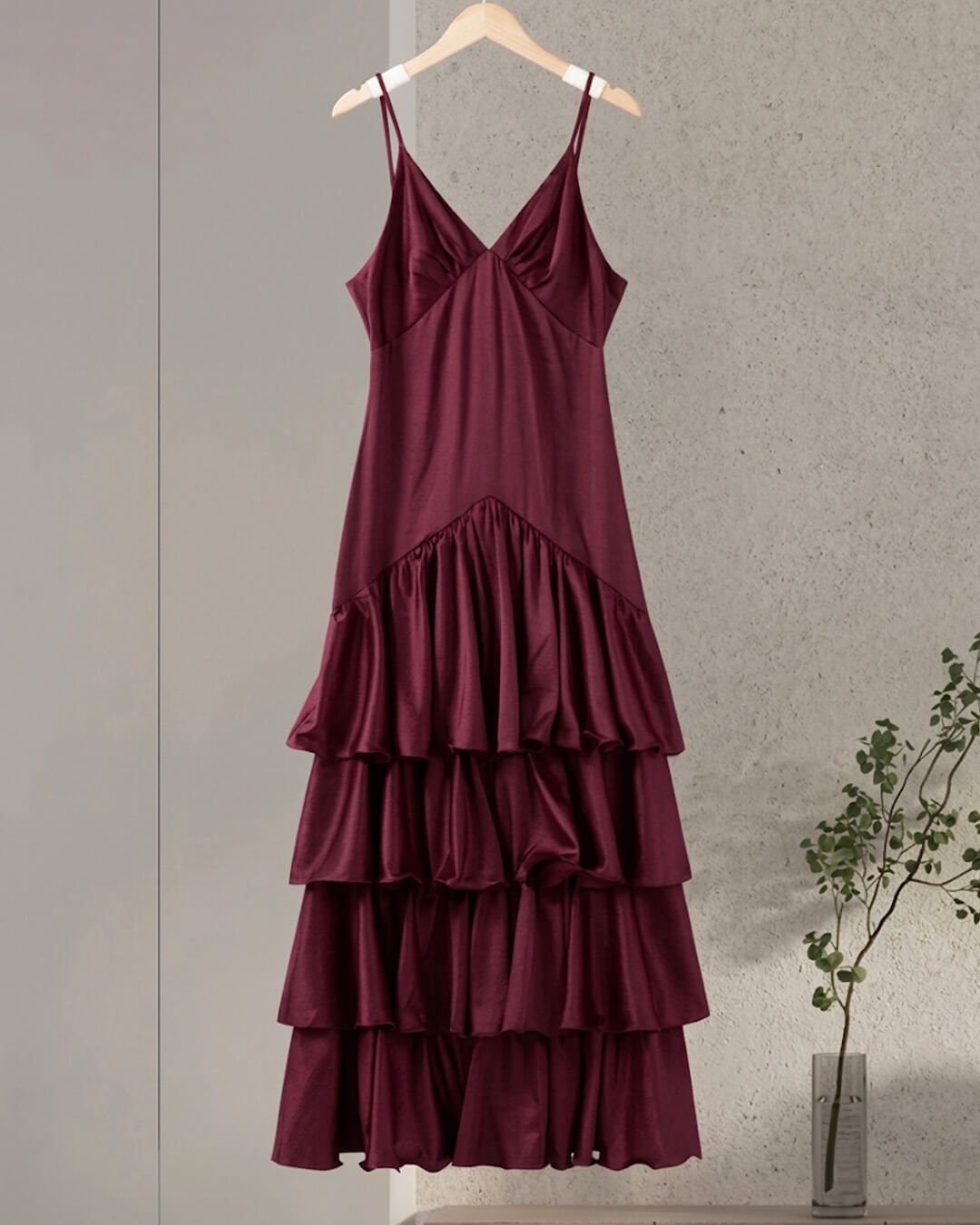 SOKYND Eve Ruffled Sling Evening Dress DressSOKYND-788759-PUR-S-72023MaroonS