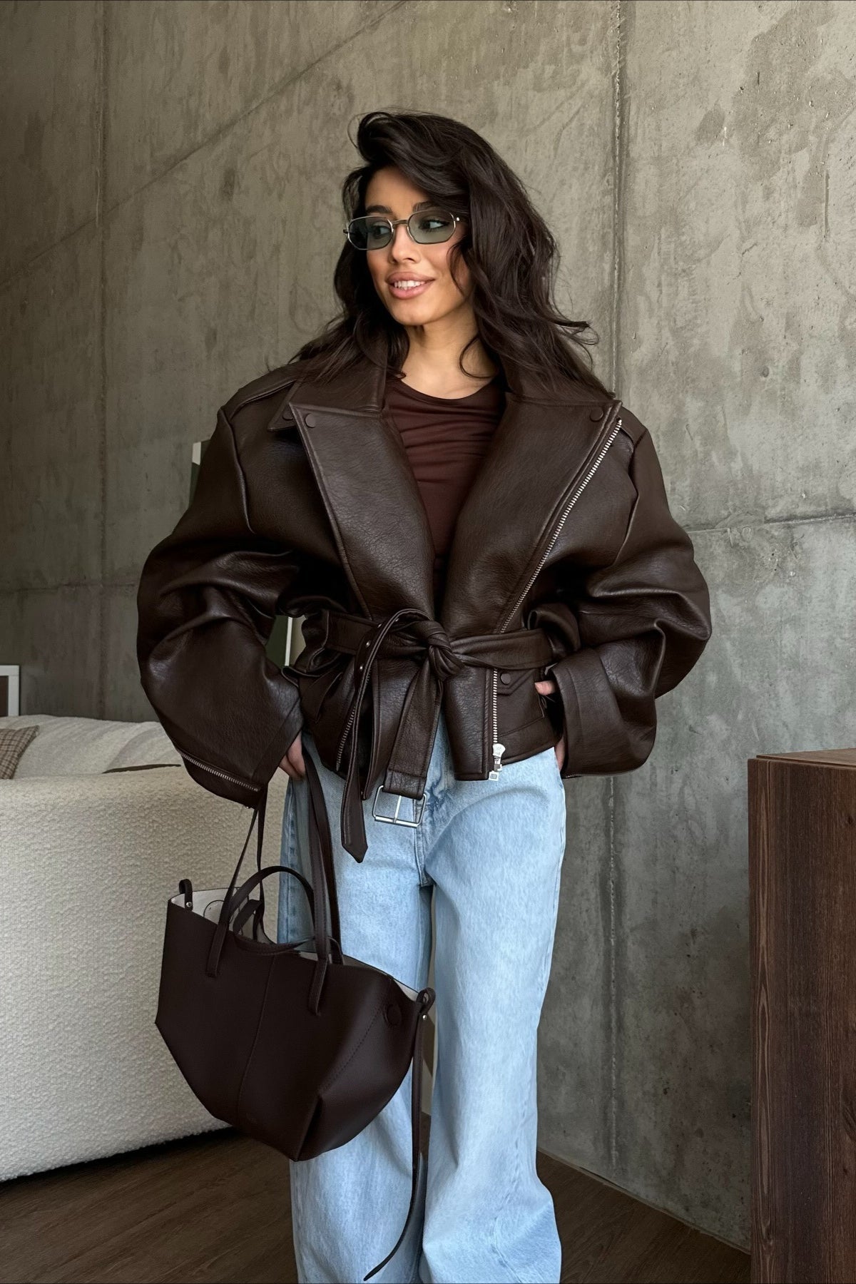 SOKYND Gaia Vegan Leather Jacket Coats & JacketsDs1774219786662274543L