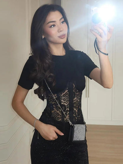 SOKYND Hailee Lace Corset Top TopsjE1772777205912171842BlackM