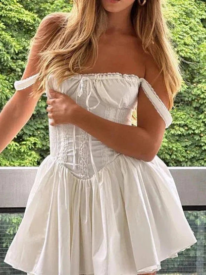 SOKYND Hazel Corset Dress DressWhiteL