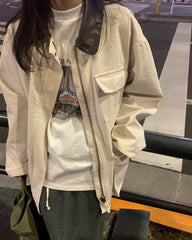 Helena Contrast Collar Utility Jacket