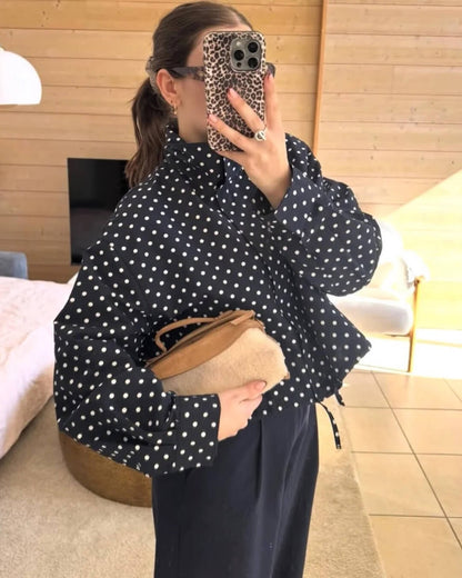 SOKYND Hera Polka Dot Jacket Coats & Jacketstr1774219786673918530BlackS