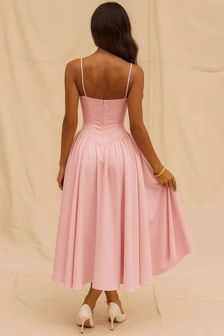 SOKYND Iolanthe Midi Wedding Guest Dress DressesSOKYND-450007-PIN-S-11575PinkS