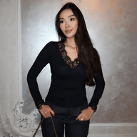 Jade Lace V-Neck Slim-Fit Top