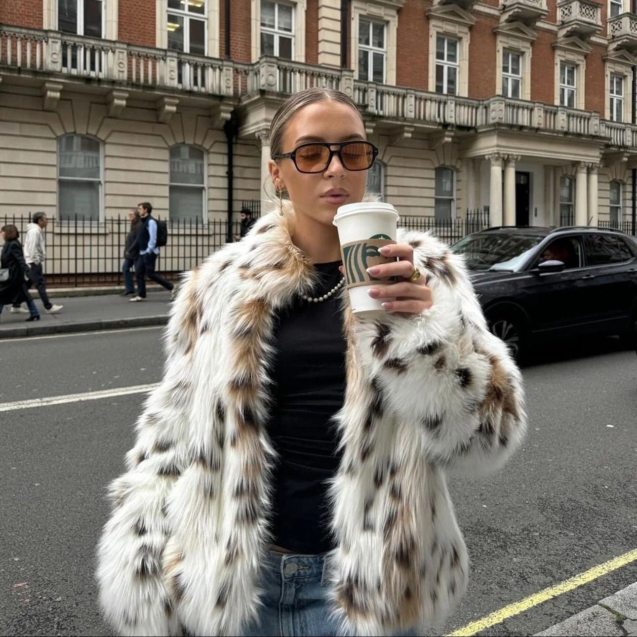 SOKYND Josephine Leopard Faux Fur Coat Coats & Jacketshu1767625273836626982White LeopardXS