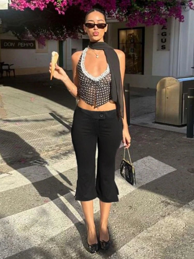 SOKYND Julie Black Capris Pants BottomsHL1774219786668146737L