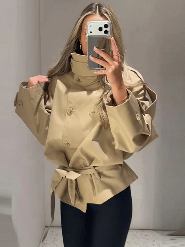 SOKYND Katie High Neck Cropped Utility Trench JacketSOKYND-275415-M-OS-56087M