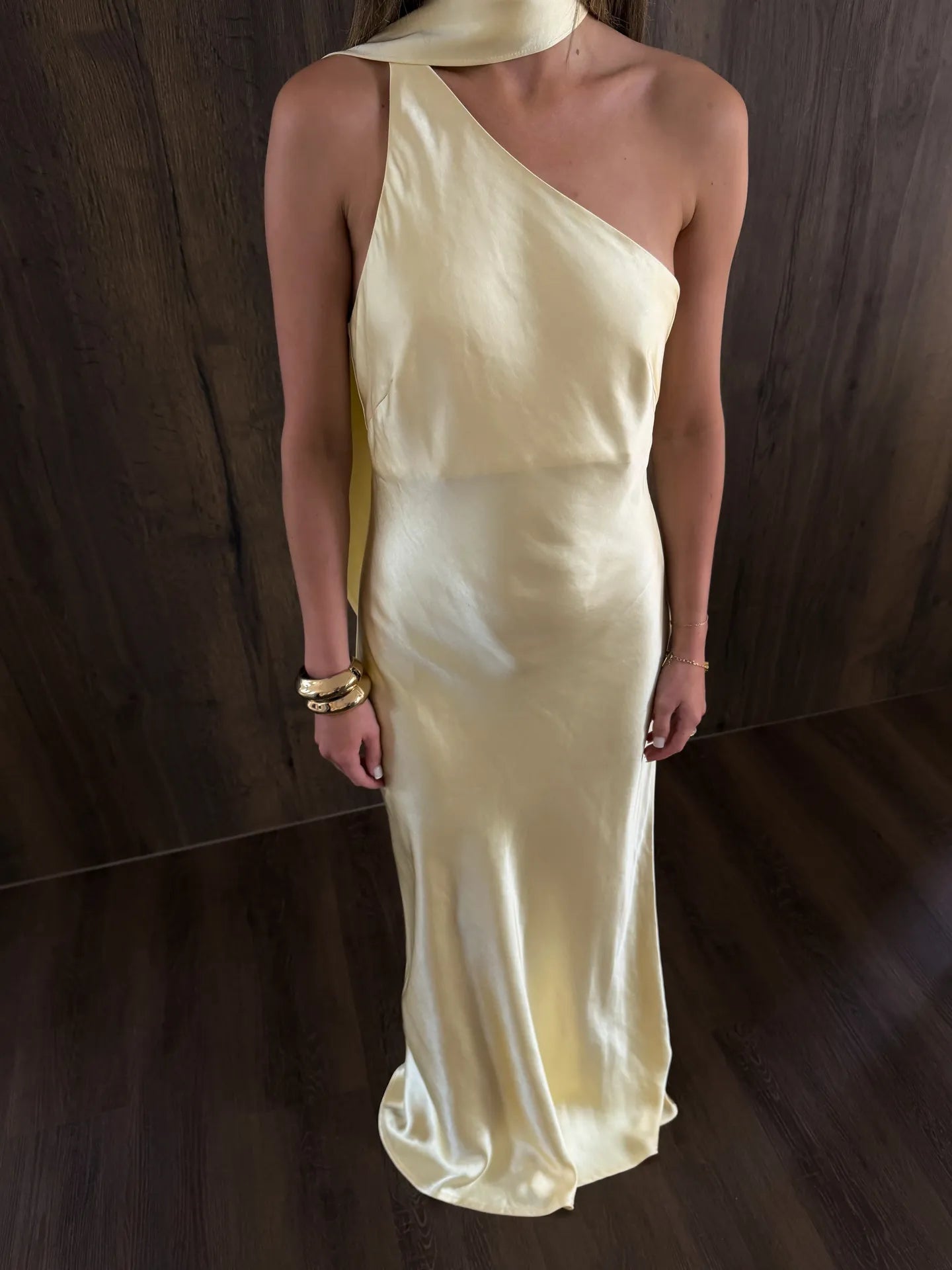 SOKYND Lanna One-Shoulder Silk Evening Gown DressSOKYND-303639-M-OS-74871M