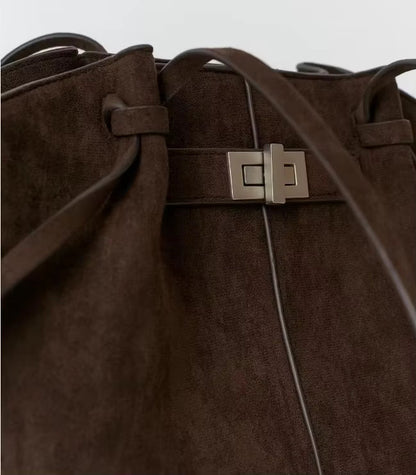 SOKYND Leah Bat-Wing Suede Tote Bag BagSOKYND-856471-BRO-OS-95767Brown