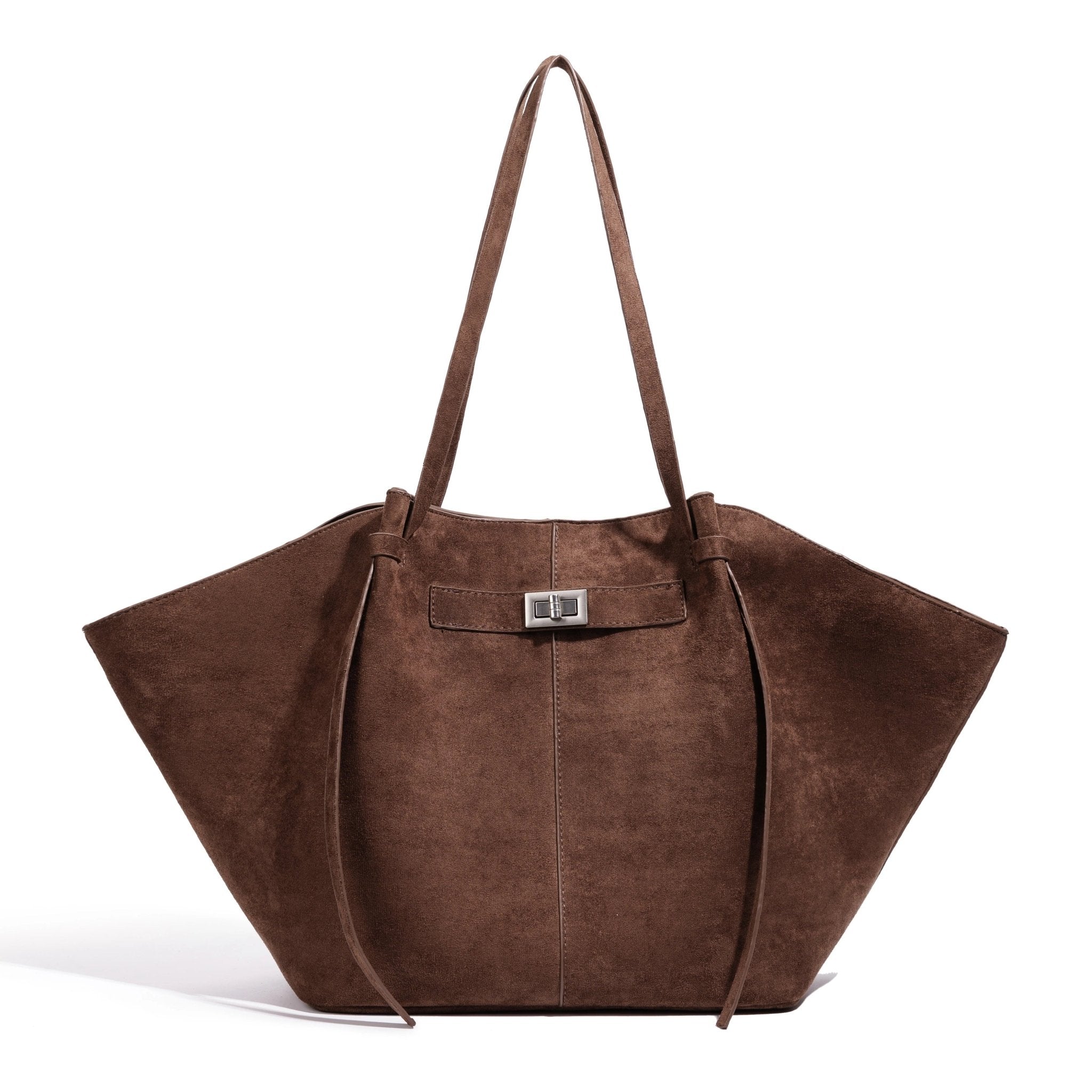 SOKYND Leah Bat-Wing Suede Tote Bag BagSOKYND-856471-BRO-OS-95767Brown