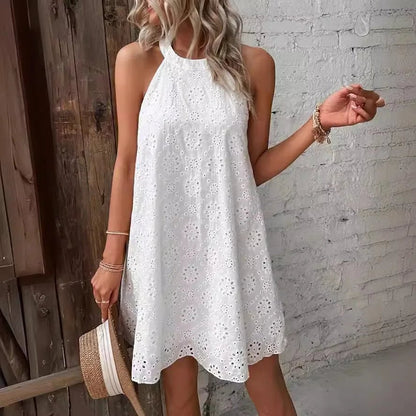 SOKYND Lena Eyelet Embroidered Mini Dress DressSOKYND-785047-WHI-S-66103WhiteS