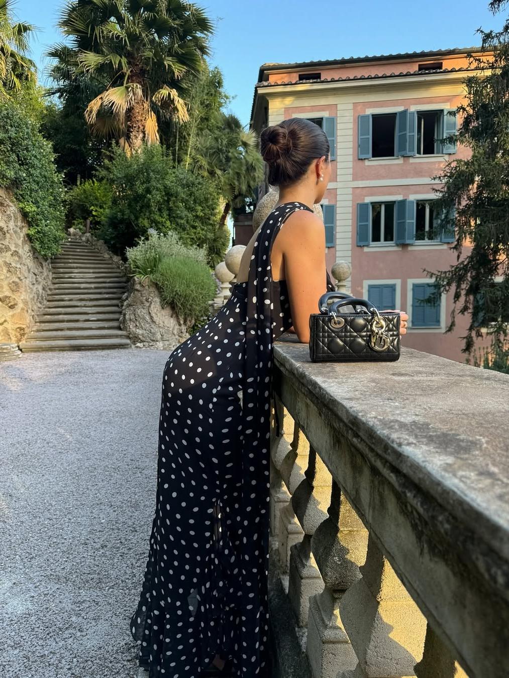SOKYND Maica Polka Dot Maxi Dress DressL