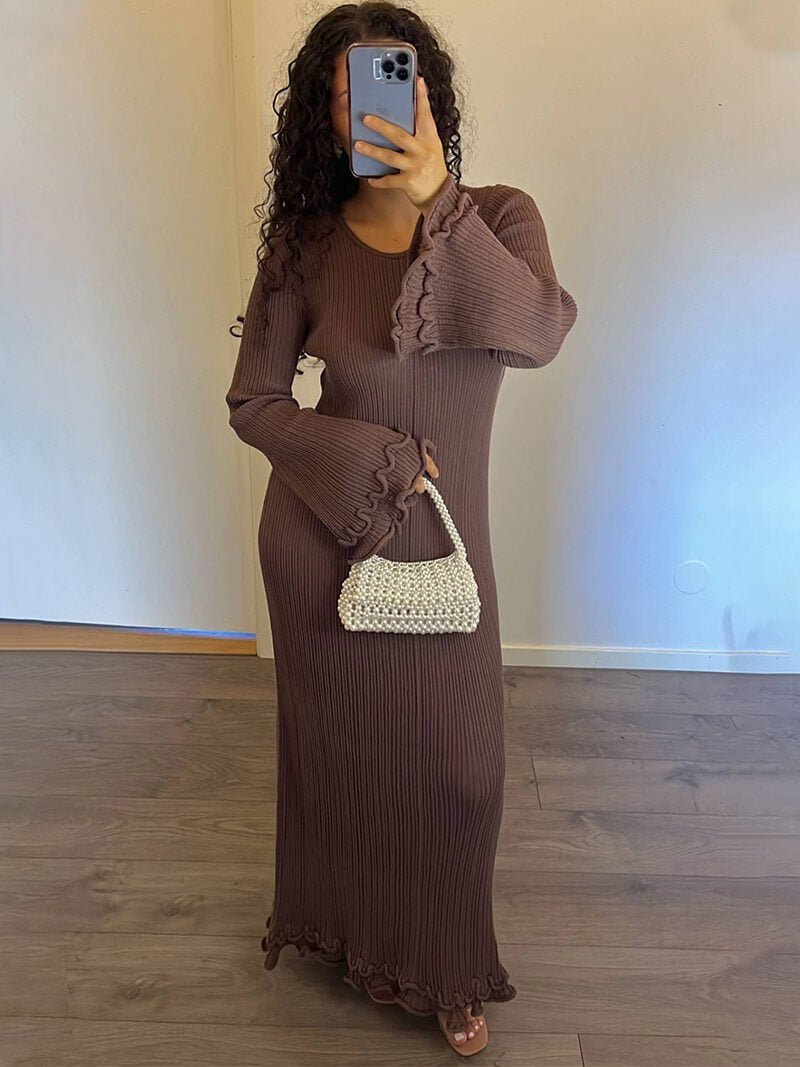 SOKYND Marei Maxi Dress DressBrownM