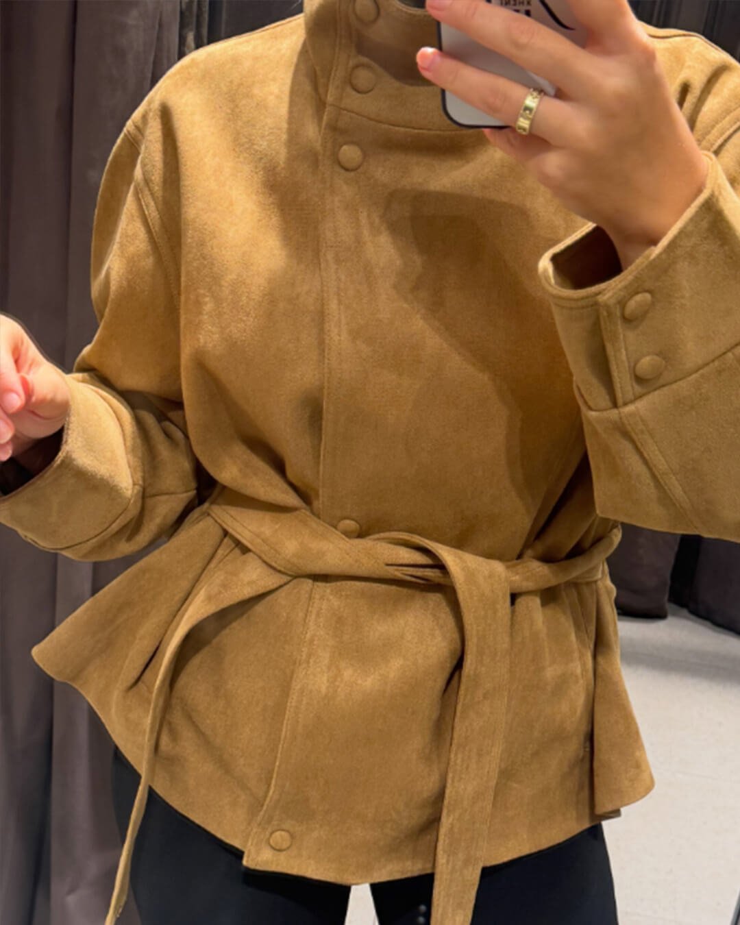 SOKYND Maria Lace-Up Suede Jacket JacketSOKYND-703703-CAM-XS-11447CamelXS