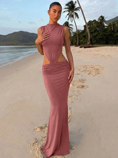 SOKYND Matilda Cutout Backless Maxi Dress DressSOKYND-174807-S-OS-74199Brick RedS