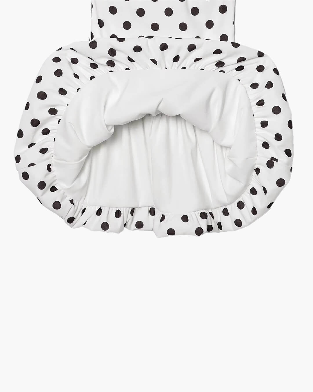 SOKYND Megan Polka Dot Balloon Mini Dress DressWhiteL