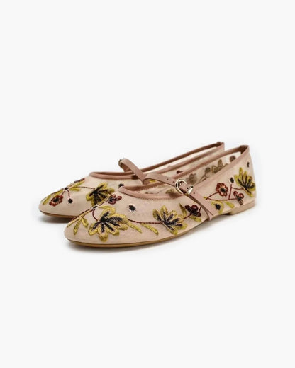 SOKYND Mia Embroidered Ballet Flats ShoesOY1772777205918553321Apricot35