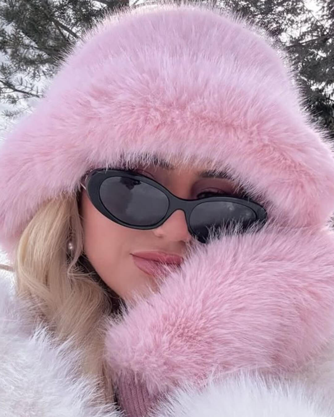 SOKYND Natasha Faux Fur Hat HatsQc1767356248749900671Pink