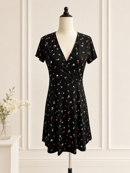 SOKYND Nina Floral Mini Dress DressSOKYND-719959-BLA-S-24407BlackS