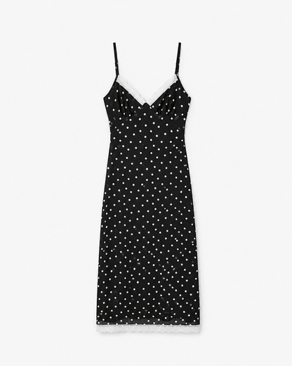 SOKYND Ophelia Lace Trim Polka Dot Dress DressesSOKYND-242071-BLA-M-41047BlackM