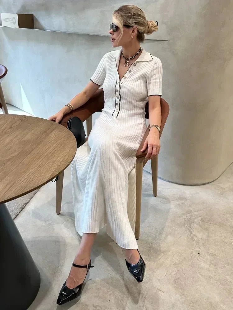 SOKYND Sienna Tricot Knit Dress DressSOKYND-895703-WHI-S-24407WhiteS