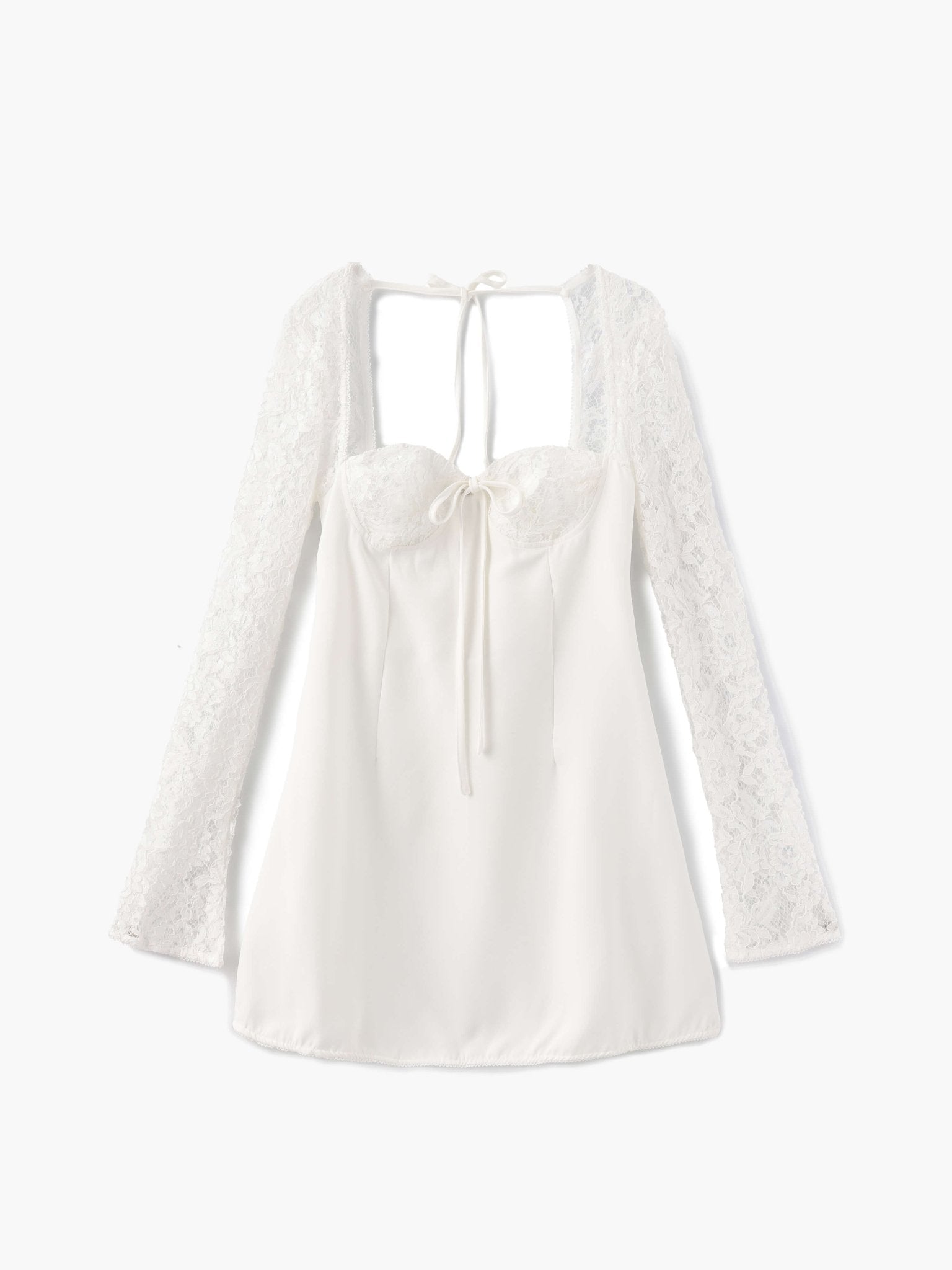 SOKYND Sylva Mini Dress with Lace Details DressWhiteXS