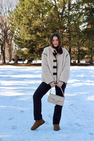 Tessa Funnel Neck Sherpa Jacket