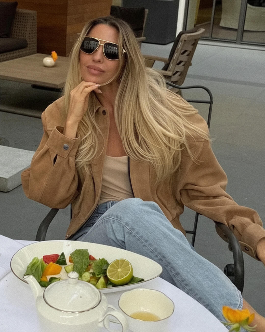 SOKYND Tracey Suede Lapel Jacket Coats & Jacketsru1774219786665965371CamelS