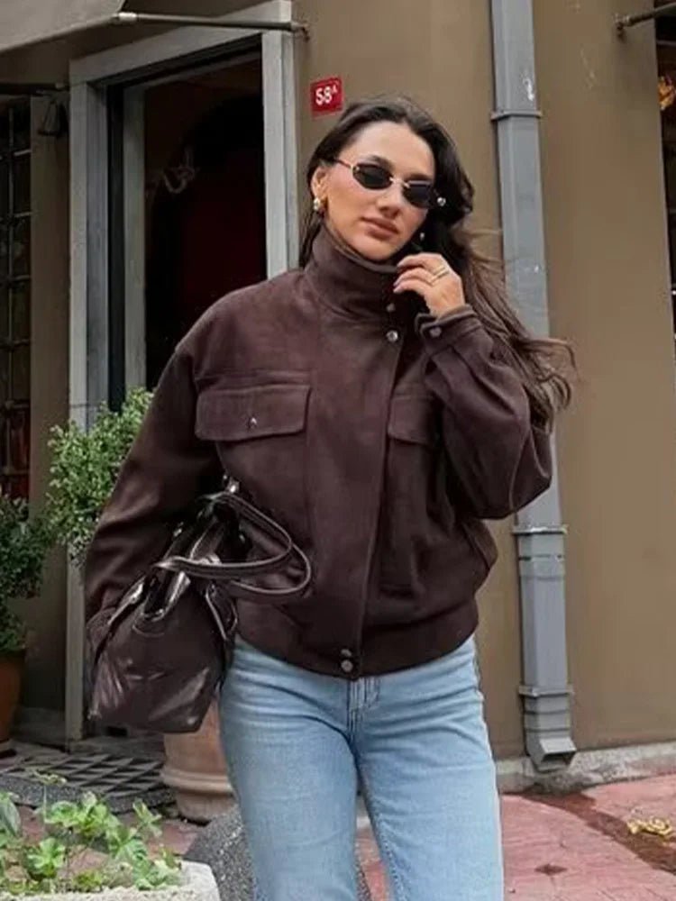 SOKYND Valerie Vintage Oversized Bomber Jacket JacketSOKYND-197207-DEE-L-47319Deep CoffeeL