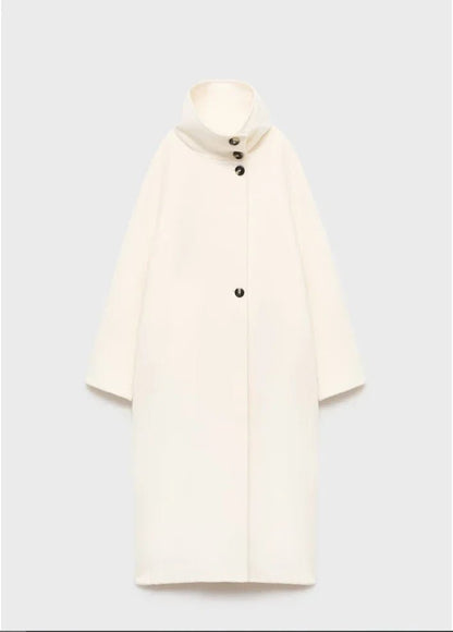 SOKYND Ylona Stand Collar Long Coat Coats & Jacketsxc1767625273824281052OffwhiteS